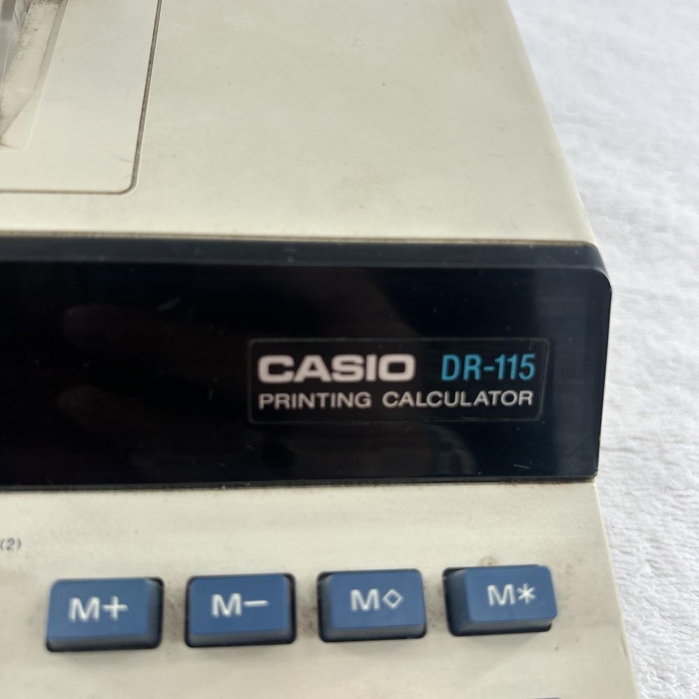 Casio DR-115 Printing Desktop Calculator Adding Machine Yellow Tested! - Picture 3 of 7